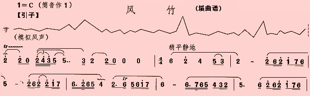 风竹埙曲谱